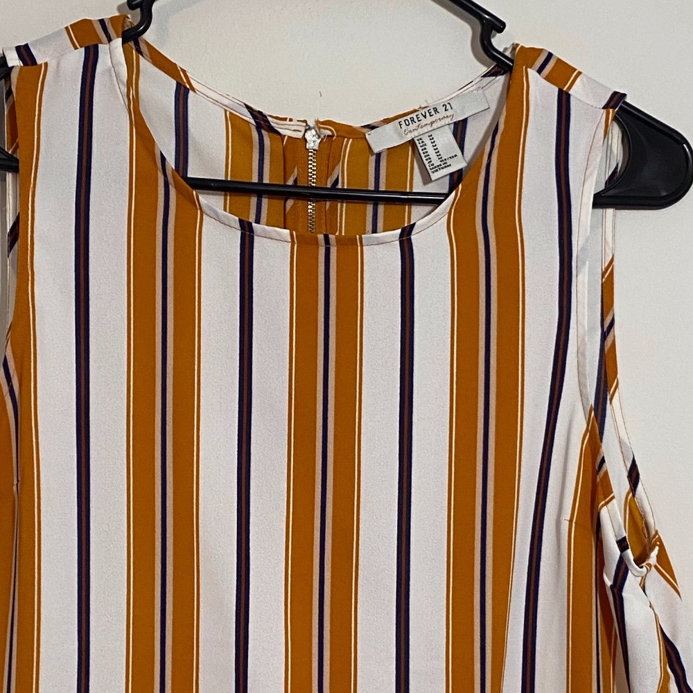 Forever 21 contemporary striped business casual top